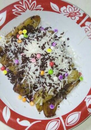 Foto resep Pisang goreng cokelat keju pelangi