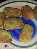 Croquetas de espinacas y plátanos maduros