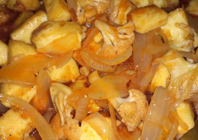 Resep bikin Putih telur kembang kol kuah asam manis yang enak
