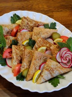 صورة لوصفة مثلثات شاورما الدجاج 🍗