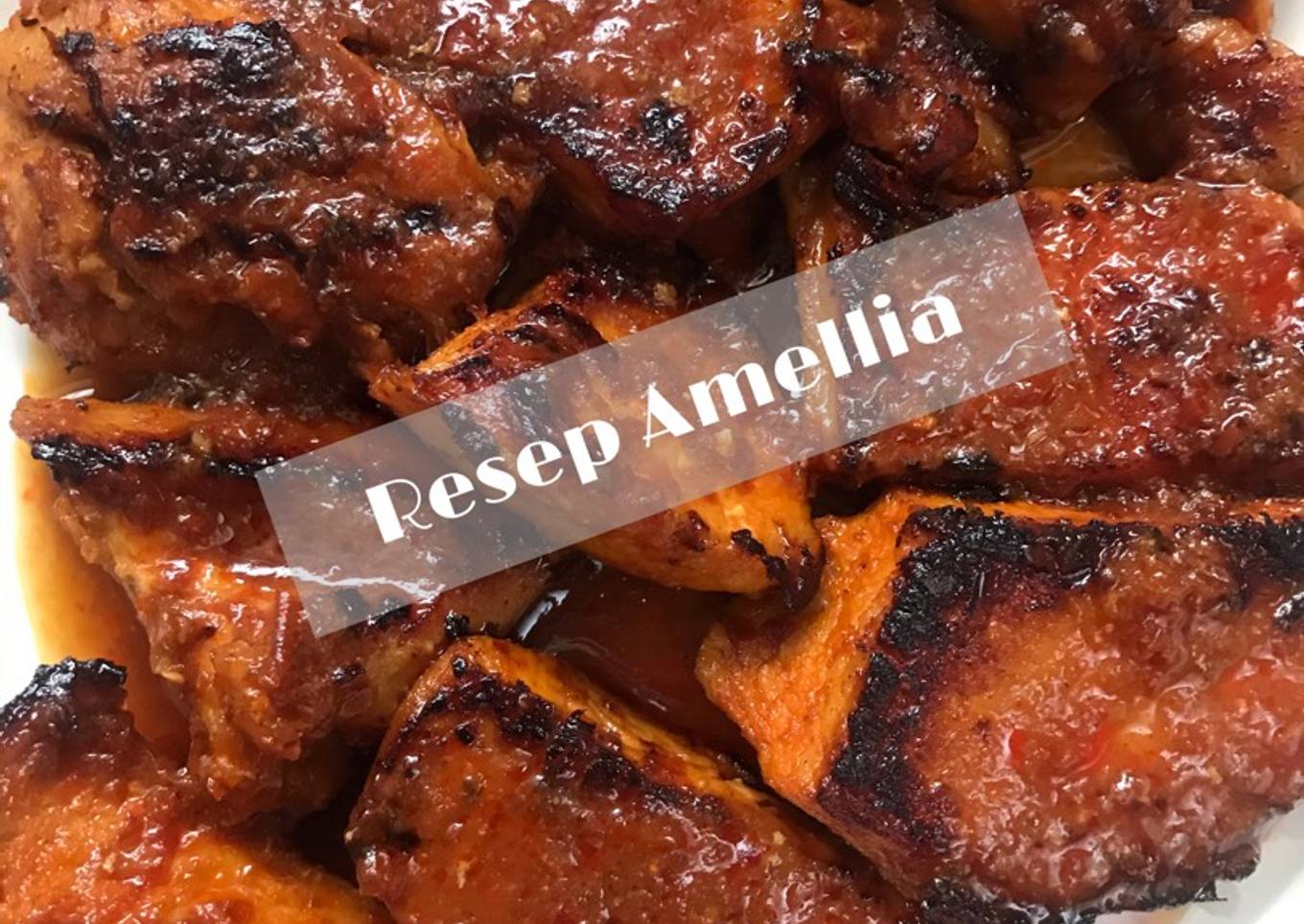 Ayam panggang (teflon) bumbu rujak
