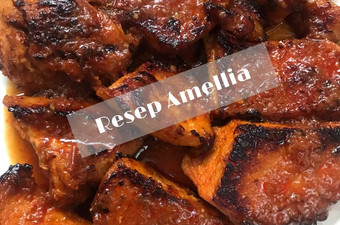 Resep Ayam panggang (teflon) bumbu rujak Menu Enak