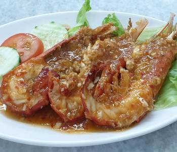 Easy Fast Cooking Garlic Sauce Prawn  Delicious Simple