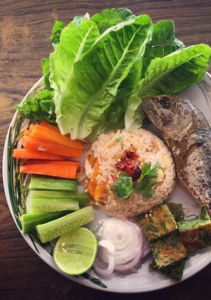 รูปของ ข้าวผัดน้ำพริกกะปิปลาทู