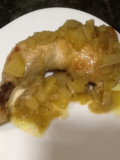 Una foto de Pollo asado con coñac