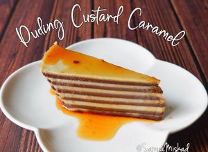 Foto resep Puding Custard Lapis Caramel