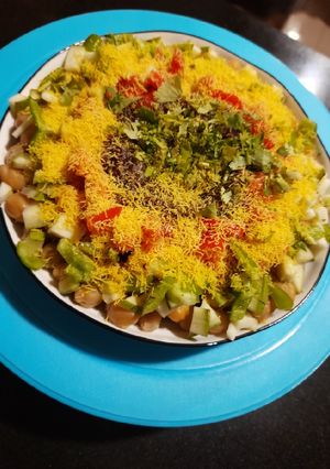 A picture of Chick peas chat (jain).