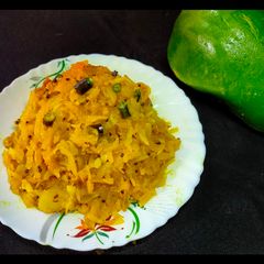 A picture of Raw papaya Bhaji.