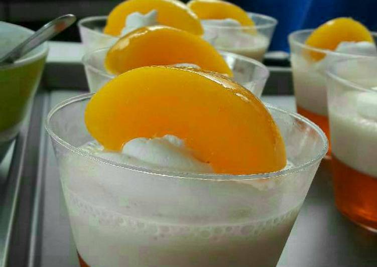 Gelatina de durazno y 3 leches Receta de sandy Cookpad