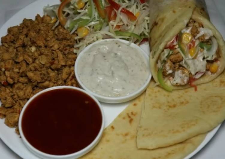 Easiest Way to Prepare Speedy Chicken Shawarma Plate