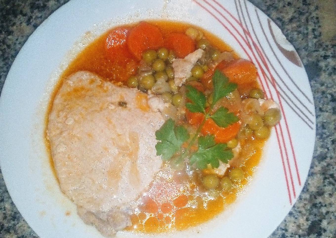 Estofado de lomo con verduras