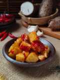 Singkong Balado (Hot Caramelized Fried Cassava)
