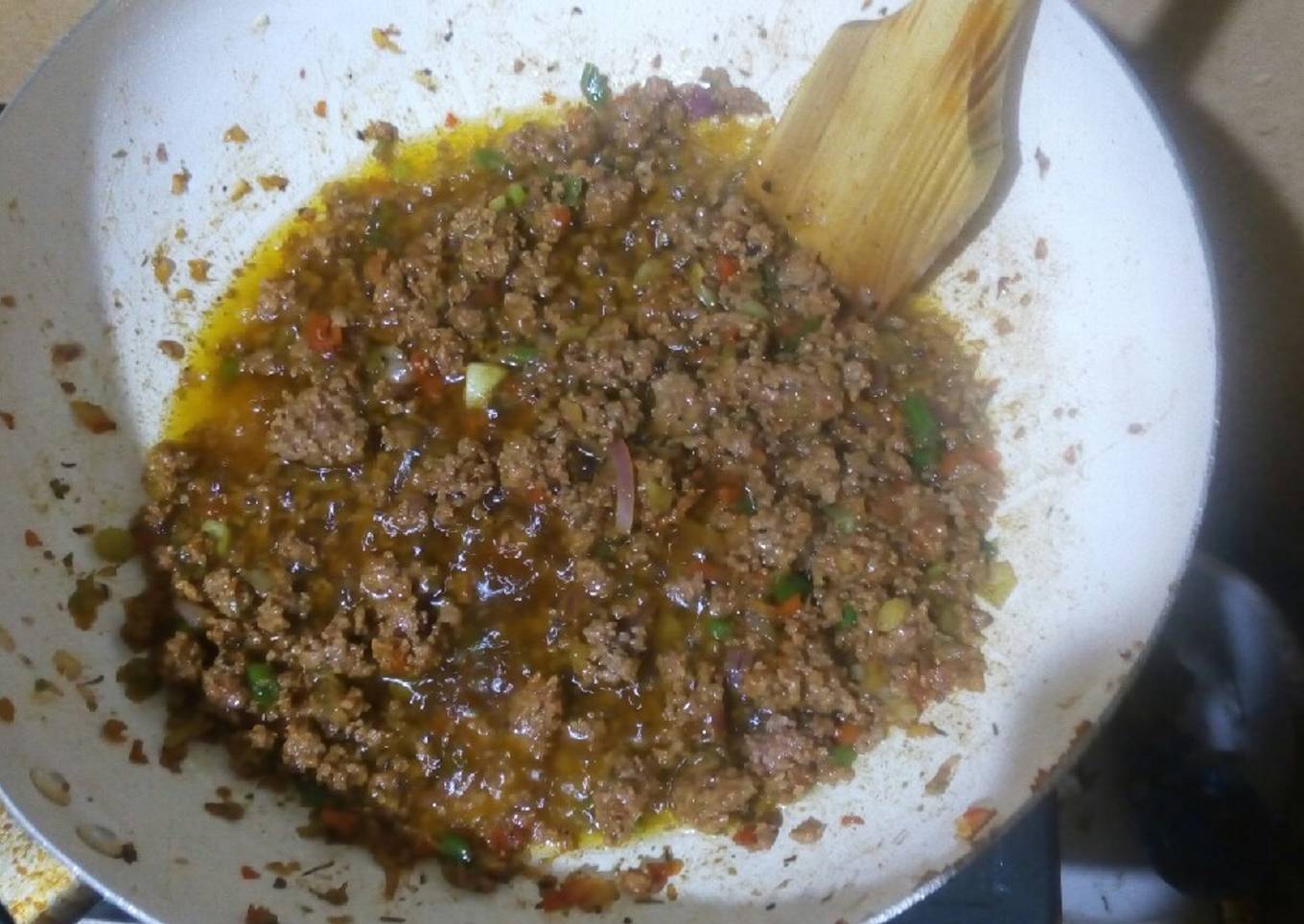 Carne de res molida y sofrita