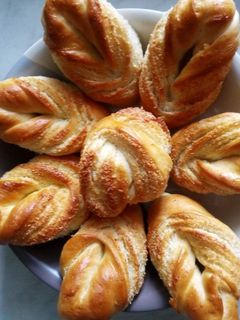 Фото Булочки с кокосовой стружкой.