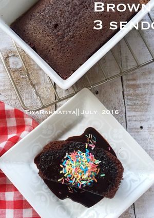 Foto resep Brownies 3 sendok