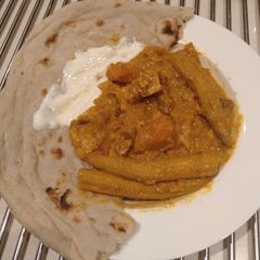 A picture of Slow cooked Fish and Sweet Potato Curry.