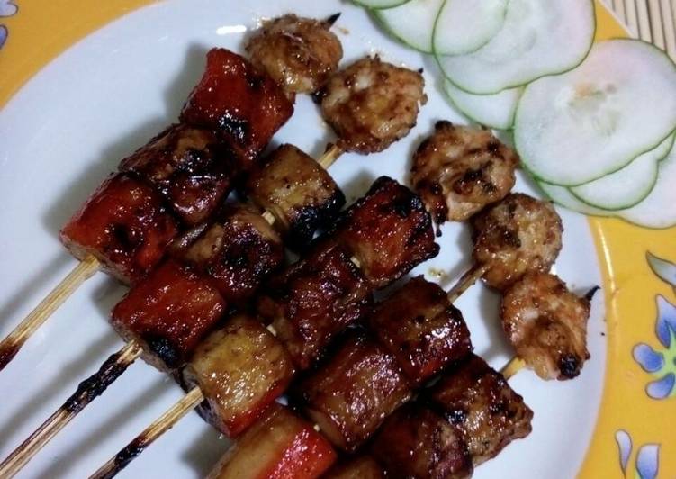 Langkah Mudah untuk Menyiapkan Udang+sosis+crabstick bakar yang Enak Banget