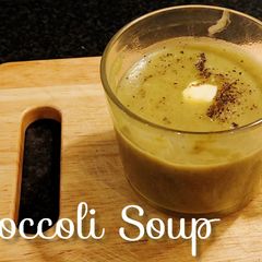 A picture of I had Broccoli Soup in my lunch, what about you?? 🧿 😊 🌻.