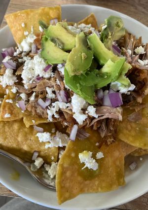 Una foto de Chilaquiles Verdes