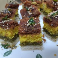 A picture of Rainbow Dhokla.