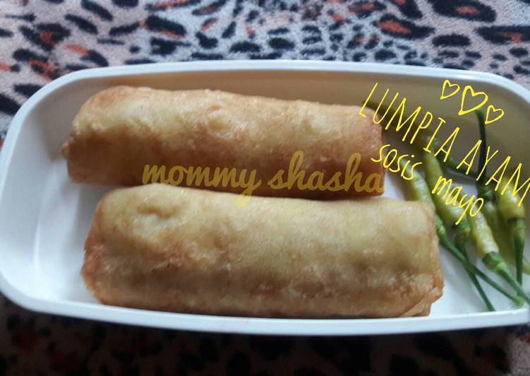 Lumpia ayam sosis mayo