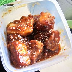 A picture of Garlic Marmite Honey Pork Belly.