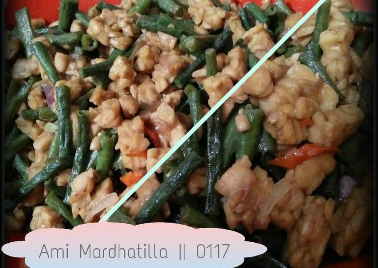 Cara Gampang memasak Orek Tempe Kacang Panjang Anti Gagal