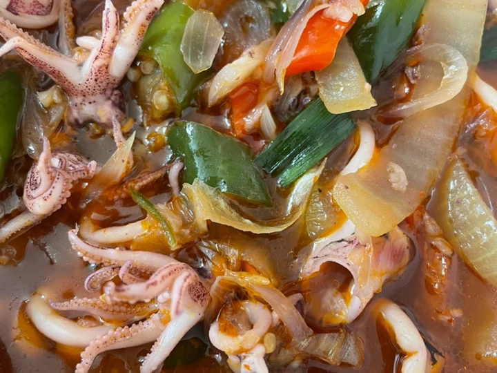Cara Mudah Membuat Resep Cumi mentega saos tiram yang Uenak Anti Ribet, Sempurna