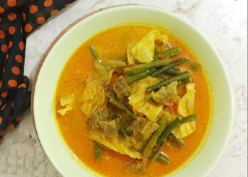 Resep Populer (221) *Gulai Kapau (Kacang Panjang + Kol Sedap Nikmat