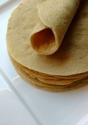 Una foto de Crepes o panqueques sin gluten, sin huevos