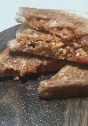 A picture of Schezwaan Paneer Sandwich.