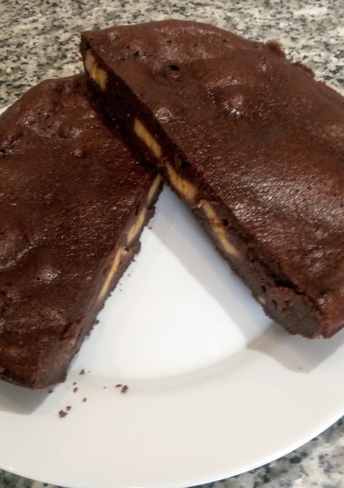 Una foto de Bizcocho de chocolate y plátano
