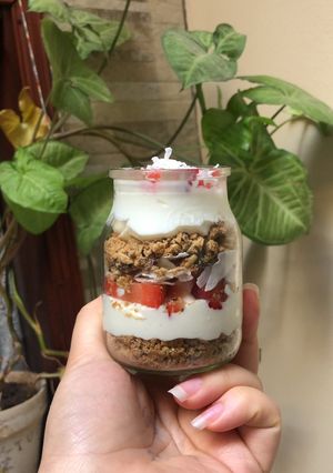 Una foto de Postre saludable, fácil y rápido