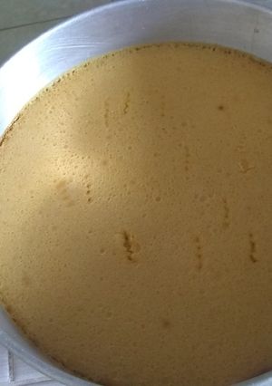 Una foto de Flan napolitano