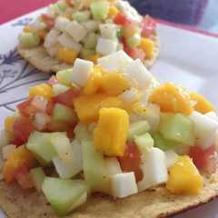 A picture of Ceviche de Coco y Mango.
