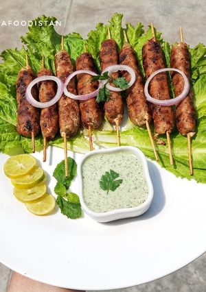 A picture of Chicken Seekh Kababs😍😋.