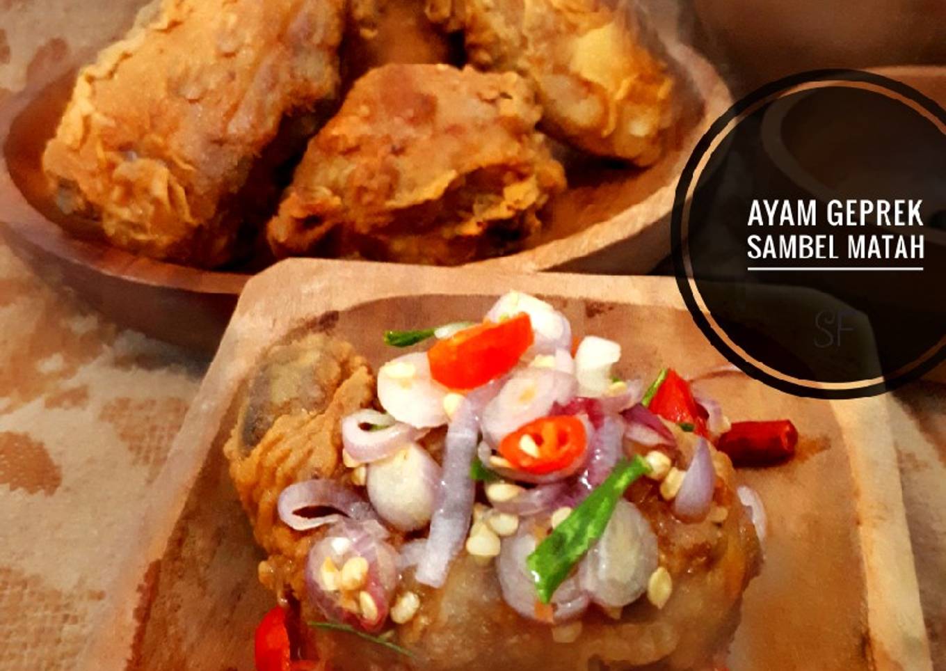 Ayam geprek sambel matah