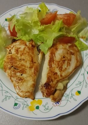 Una foto de San jacobos de Pollo a la plancha