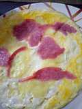 Omelette aux Fromages et Salami