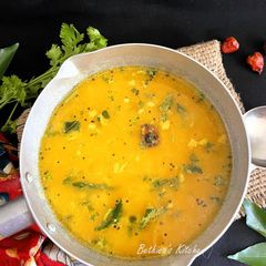 A picture of Mor Rasam (Buttermilk Rasam - Tamilian style).