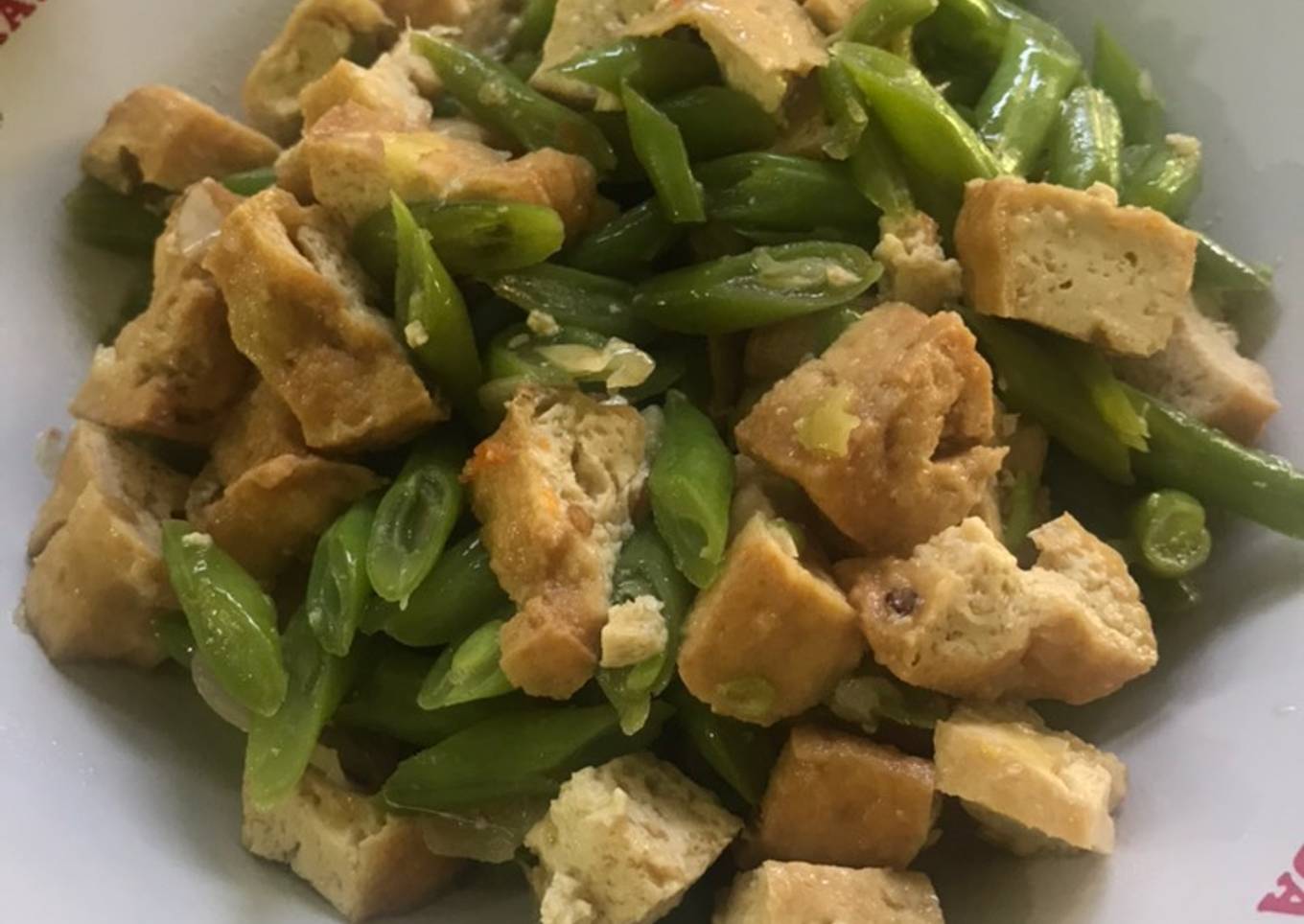 Tumis buncis & tahu