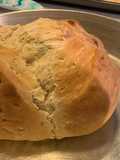 Baked bread with olives