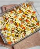 🌸 Ensalada de arroz primavera - arroz, arvejas, choclo, zanahoria y jamón 🌸