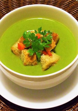 Zöldborsó krémleves recept fotója
