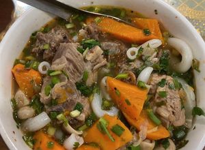 Hình của món Nui nấu cấp tốc.