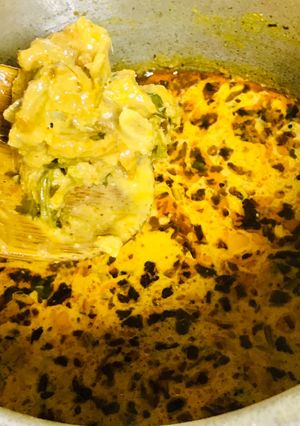 A picture of Saffron mutton korma.