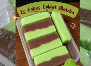 Foto resep Es Gabus Cokelat Matcha