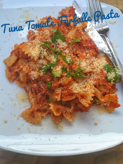 Foto resep Tuna Tomate Farfalle Pasta