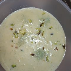 A picture of Lauki Rasmalai.