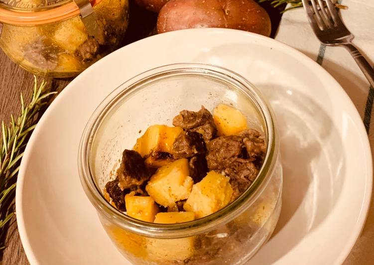 Spezzatino di Carne, Pancetta e Patate in Vasocottura